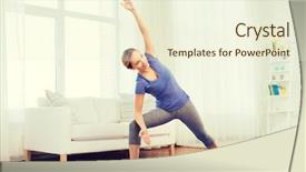  Presentation with black people healing - Presentation design with right triangles - fitness sport people and healthy background and a cream colored foreground