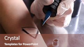  Presentation with triangle - Cool new slide deck with right triangles - tattooist draws triangle backdrop and a tawny brown colored foreground