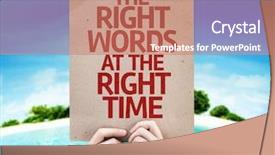  Presentation with words - Presentation theme having right words at the right background and a coral colored foreground