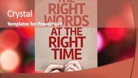 Presentation with words - Colorful PPT layouts enhanced with right words at the right backdrop and a coral colored foreground