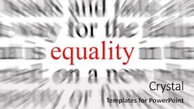  Presentation with equality - Slide set with righteousness - blurred text with a focus background and a light gray colored foreground