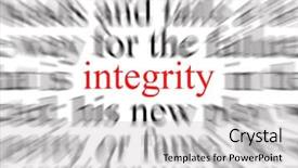 Presentation with integrity - Slide deck having righteousness - conceptual image representing a focus background and a light gray colored foreground