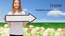  Presentation with advertising - Theme featuring kids rights - advertising and child concept background and a light blue colored foreground