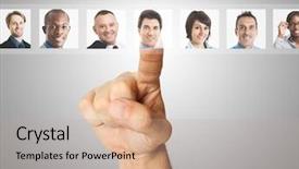  Presentation with employer attractiveness - Beautiful slide deck featuring rights - employer choosing the right people backdrop and a mint green colored foreground