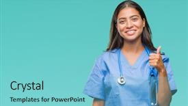  Presentation with hand surgeon - Cool new theme with rights health - young arab doctor surgeon woman backdrop and a seafoam green colored foreground