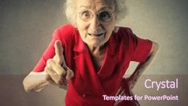  Presentation with grandma - Audience pleasing theme consisting of rigor - grandma pointing backdrop and a tawny brown colored foreground