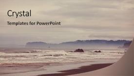  Presentation with pacific northwest - Presentation theme with rigor - rigorous northern pacific oceanic coast background and a mint green colored foreground