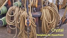  Presentation with old ship - Audience pleasing slide set consisting of rigs vessel - old sailing ship rigging details backdrop and a tawny brown colored foreground