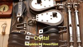  Presentation with yacht - Colorful slide deck enhanced with rigs vessel - sailing yacht rigging equipment backdrop and a tawny brown colored foreground