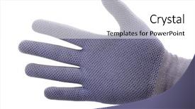  Presentation with unemployment unemployed hand cut word - Slides featuring rigth hand in cotton work background and a white colored foreground