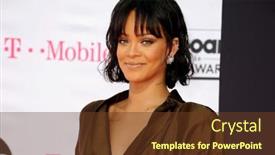  Presentation with las vegas - PPT theme consisting of rihanna-at-the-2016-billboard background and a tawny brown colored foreground