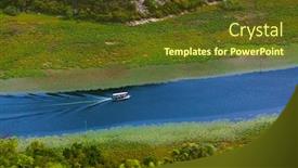  Presentation with nature river - Amazing presentation theme having rijeka-crnojevica-river-near-skadar backdrop and a tawny brown colored foreground
