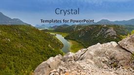  Presentation with nature river - Amazing presentation theme having rijeka-crnojevica-river-near-skadar backdrop and a light blue colored foreground