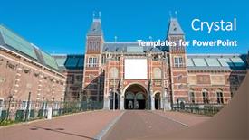  Presentation with amsterdam - Cool new presentation design with rijksmuseum-in-amsterdam-the-netherlands backdrop and a teal colored foreground