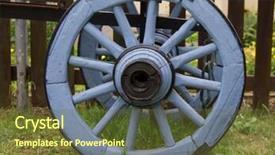  Presentation with rim history - Cool new slides with rim history - old blue wheel backdrop and a tawny brown colored foreground