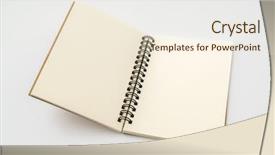  Presentation with binder - Beautiful slide deck featuring ring binder - blank note book mock up backdrop and a cream colored foreground