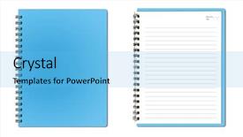  Presentation with notebook paper - Presentation theme having ring binder - blue notebook blank paper background and a light blue colored foreground