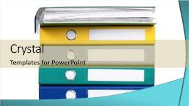  Presentation with bright white - Beautiful theme featuring ring binder - bright office folders isolated backdrop and a yellow colored foreground