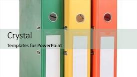  Presentation with scroll paper isolated on white - PPT layouts having ring binder - office folders isolated on white background and a seafoam green colored foreground