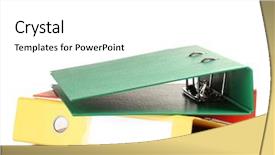  Presentation with blank whiteboard isolated on white - PPT theme featuring ring binder - office folders isolated on white background and a white colored foreground