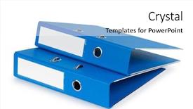  Presentation with office - Cool new theme with ring binder - office folders isolated backdrop and a white colored foreground