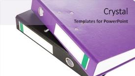  Presentation with office - Beautiful slides featuring ring binder - office folders isolated backdrop and a light blue colored foreground