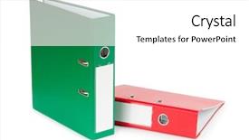  Presentation with office - Amazing theme having ring binder - office folders isolated backdrop and a white colored foreground