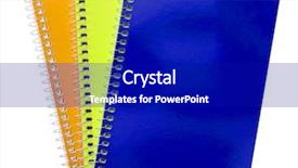  Presentation with color orange - Presentation with ring binder - three notebooks in orange green background and a royal blue colored foreground