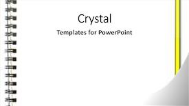  Presentation with binder - PPT layouts consisting of ring binder - yellow sketch book background and a white colored foreground