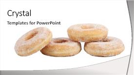  Presentation with advent ring - Colorful slides enhanced with sugar donuts - ring doughnuts backdrop and a white colored foreground