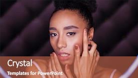  Presentation with flash - Beautiful presentation theme featuring ring flash effect round backdrop and a coral colored foreground