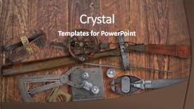  Presentation with diamonds - Cool new PPT theme with ring gauge - vintage jeweler tools and diamonds backdrop and a tawny brown colored foreground