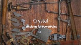  Presentation with diamonds - PPT layouts featuring ring gauge - vintage jeweler tools and diamonds background and a tawny brown colored foreground