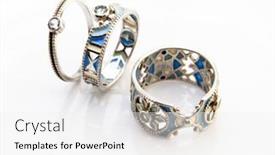  Presentation with blue gold - Audience pleasing PPT theme consisting of ring-in-white-gold backdrop and a white colored foreground