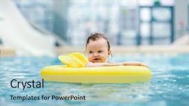  Presentation with swimming pool - Amazing theme having ring indoor pool water park backdrop and a light blue colored foreground