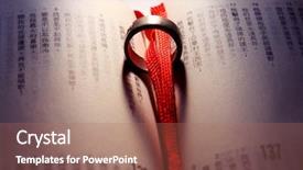  Presentation with chinese wedding - Presentation theme enhanced with ring on a chinese bible background and a coral colored foreground