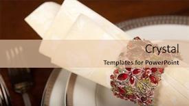  Presentation with table napkin folding - Slides featuring ring on a holiday table background and a lemonade colored foreground