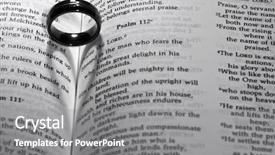  Presentation with lord ring - Audience pleasing presentation consisting of ring on bible backdrop and a gray colored foreground