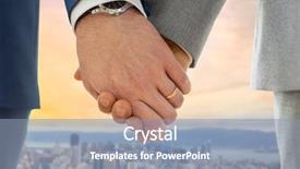  Presentation with wedding ring - Amazing PPT layouts having ring over san francisco city backdrop and a light blue colored foreground