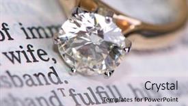  Presentation with wedding ring - PPT theme featuring ring sits on a bible background and a lemonade colored foreground