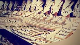  Presentation with jewelry - Audience pleasing slides consisting of ring tones - garnet jewelry shop window display backdrop and a coral colored foreground