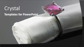  Presentation with table napkin - Theme with ring-type-of-napkin background and a gray colored foreground
