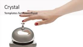  Presentation with bell service - Slide deck enhanced with ringing service bell with reflection background and a white colored foreground