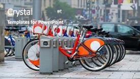  Presentation with vienna - PPT layouts consisting of ringranking - city bicycle rental station background and a gray colored foreground