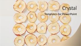  Presentation with dried banana chips - Presentation theme enhanced with ringranking - dried apple chips ranked background and a lemonade colored foreground