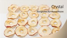  Presentation with dried banana chips - Presentation theme consisting of ringranking - dried apple chips ranked background and a lemonade colored foreground