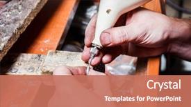  Presentation with engraving - Slide deck having process rings - jeweler's hands engraving background and a  colored foreground