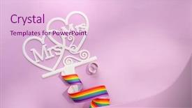  Presentation with wedding rings - Amazing presentation theme having rings for lesbian wedding backdrop and a lemonade colored foreground