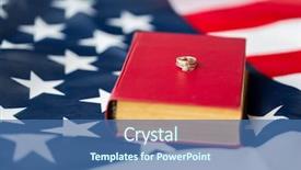  Presentation with civil rights - Amazing PPT layouts having rings on book or bible backdrop and a ocean colored foreground