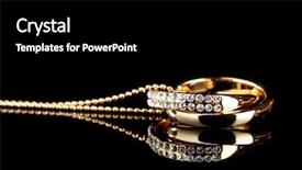  Presentation with diamond - Audience pleasing PPT theme consisting of rings with gem on black backdrop and a black colored foreground
